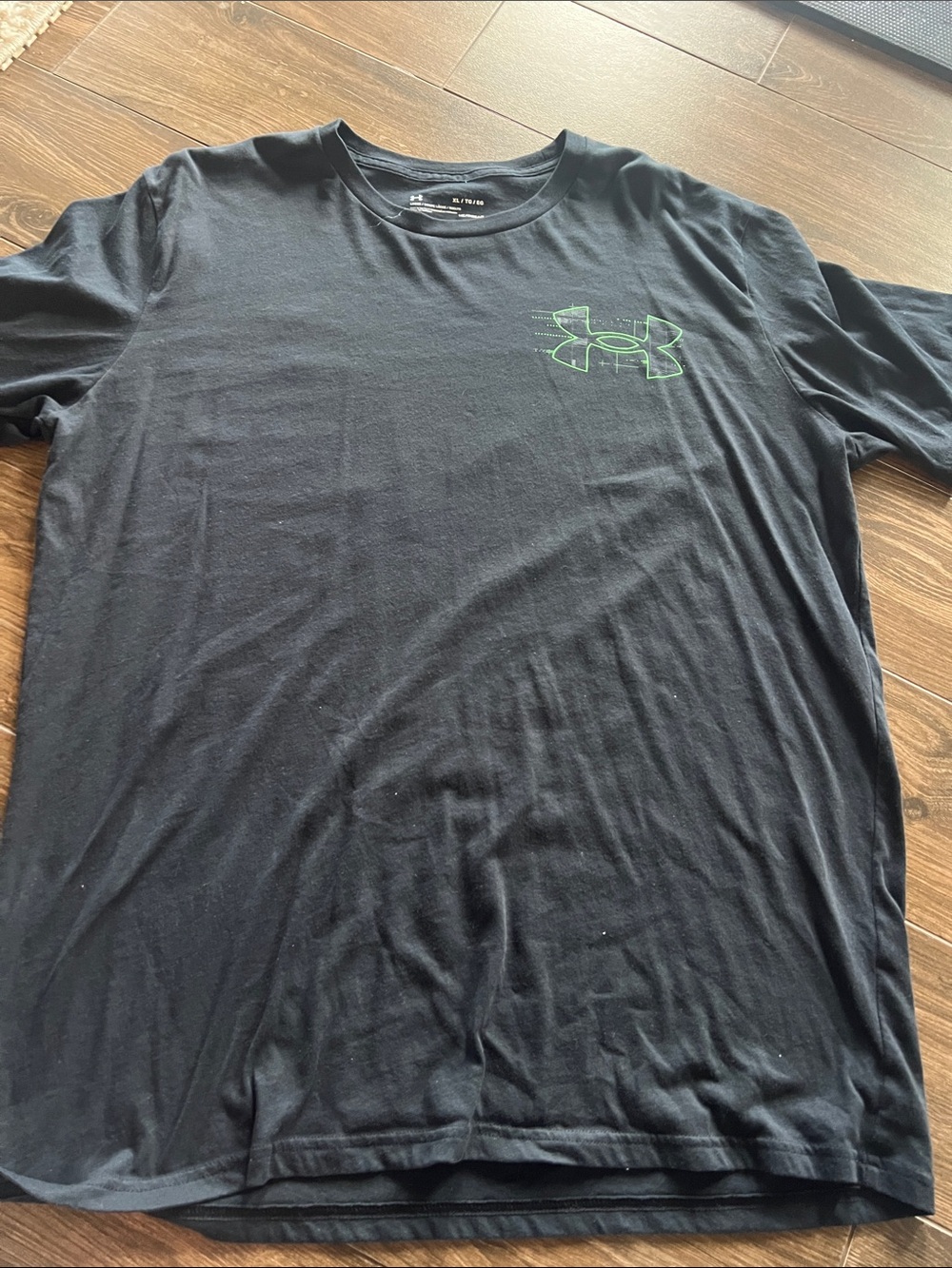 Under Armour Black Short Sleeve Tee with Neon Green Logo